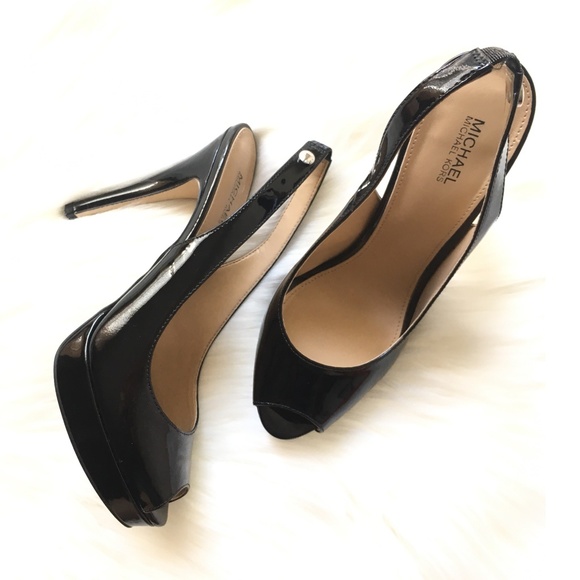 MICHAEL Michael Kors Shoes - Michael Kors Peep-toe slingback Black High Heels